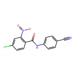 4-chloro-N-(4-cyanophenyl)-2-nitrobenzamide structure