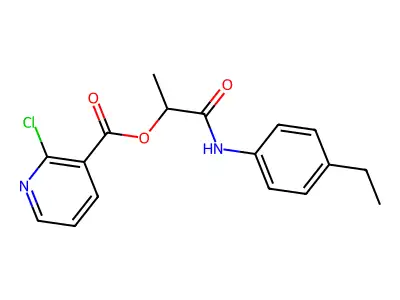 1-[(4-Ethylphenyl)carbamoyl]ethyl 2-chloropyridine-3-carboxylate structure