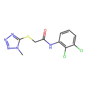 N-(2,3-dichlorophenyl)-2-(1-methyltetrazol-5-yl)sulfanylacetamide structure