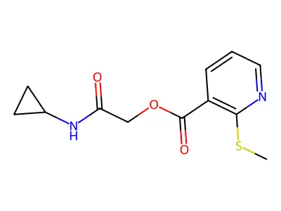 2-(Cyclopropylamino)-2-oxoethyl 2-(methylthio)nicotinate structure