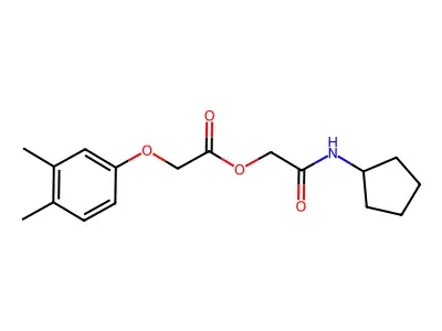 [2-(Cyclopentylamino)-2-oxoethyl] 2-(3,4-dimethylphenoxy)acetate structure