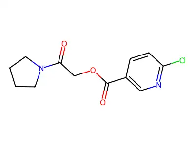 2-Oxo-2-(pyrrolidin-1-yl)ethyl 6-chloropyridine-3-carboxylate structure