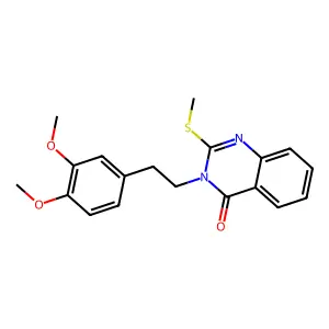 3-[2-(3,4-Dimethoxyphenyl)ethyl]-2-(methylsulfanyl)-3,4-dihydroquinazolin-4-one structure