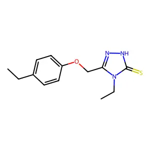 4-ethyl-5-[(4-ethylphenoxy)methyl]-4H-1,2,4-triazole-3-thiol structure