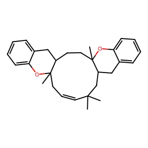 5a,9,9,16a-Tetramethyl-5a,6,9,10,10a,16a,17,18,18a,19-decahydro-11H-dibenzo[e,e']cycloundeca[1,11-b:5,4-b']dipyran structure