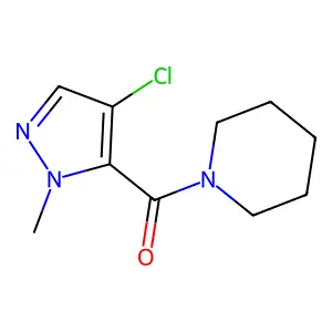 1-(4-chloro-1-methyl-1H-pyrazole-5-carbonyl)piperidine structure