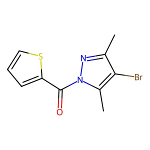 (4-Bromo-3,5-dimethylpyrazol-1-yl)-thiophen-2-ylmethanone structure