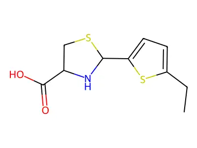 2-(5-ethylthiophen-2-yl)-1,3-thiazolidine-4-carboxylic Acid structure