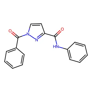 1-benzoyl-N-phenyl-1H-pyrazole-3-carboxamide structure