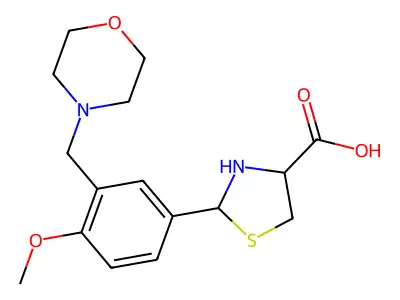 2-[4-Methoxy-3-(morpholin-4-ylmethyl)phenyl]-1,3-thiazolidine-4-carboxylic acid structure