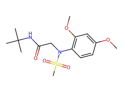 2-[(2,4-Dimethoxyphenyl)(methylsulfonyl)amino]-N-(1,1-dimethylethyl)acetamide structure
