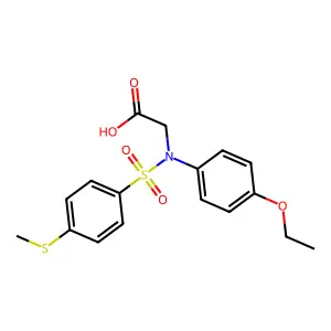 N-(4-ethoxyphenyl)-N-{[4-(methylsulfanyl)phenyl]sulfonyl}glycine structure