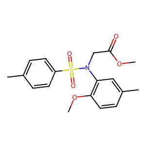 Methyl N-(2-methoxy-5-methylphenyl)-N-[(4-methylphenyl)sulfonyl]glycinate structure