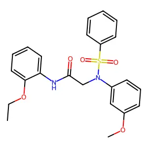 N-(2-ethoxyphenyl)-2-[3-methoxy(phenylsulfonyl)anilino]acetamide structure