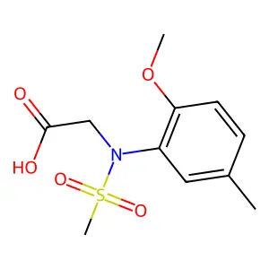N-(2-Methoxy-5-methylphenyl)-N-(methylsulfonyl)glycine structure