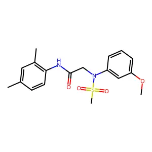 N-(2,4-Dimethylphenyl)-2-[(3-methoxyphenyl)(methylsulfonyl)amino]acetamide structure