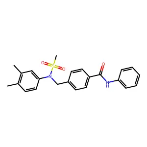 4-{[3,4-dimethyl(methylsulfonyl)anilino]methyl}-N-phenylbenzamide structure