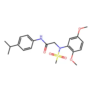 2-(2,5-dimethoxy-N-methylsulfonylanilino)-N-(4-propan-2-ylphenyl)acetamide structure