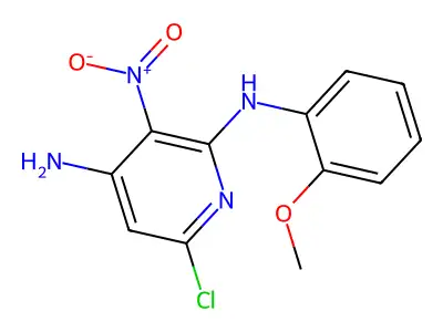 6-Chloro-N2-(2-methoxyphenyl)-3-nitro-2,4-pyridinediamine structure