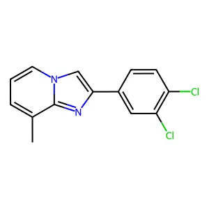 2-(3,4-Dichlorophenyl)-8-methylimidazo[1,2-a]pyridine structure
