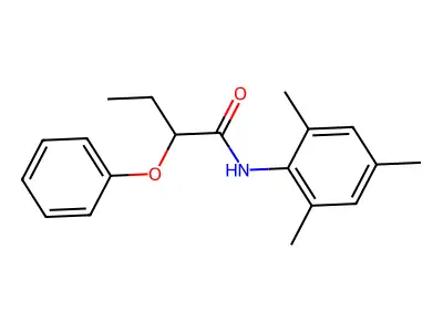 2-phenoxy-N-(2,4,6-trimethylphenyl)butanamide structure