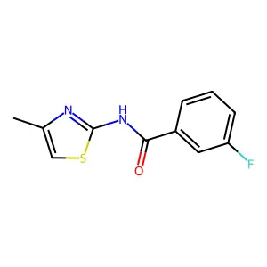 3-fluoro-N-(4-methyl-1,3-thiazol-2-yl)benzamide structure