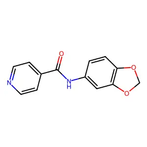 N-(1,3-苯并二氧戊环-5-基)吡啶-4-甲酰胺 structure