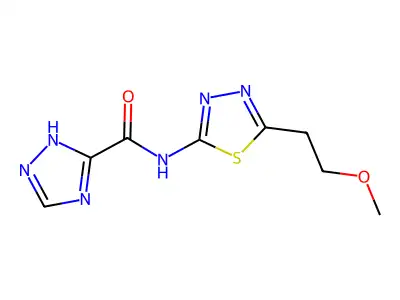 1H-1,2,4-Triazole-3-carboxamide,N-[5-(2-methoxyethyl)-1,3,4-thiadiazol-2-yl]- structure