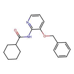 N-(3-phenylmethoxypyridin-2-yl)cyclohexanecarboxamide structure