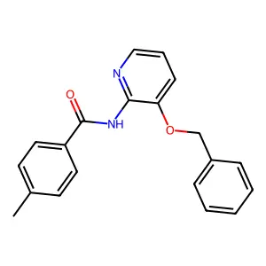 4-methyl-N-(3-phenylmethoxypyridin-2-yl)benzamide structure
