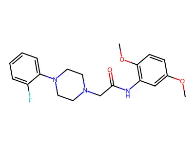 N-(2,5-dimethoxyphenyl)-2-[4-(2-fluorophenyl)piperazin-1-yl]acetamide structure