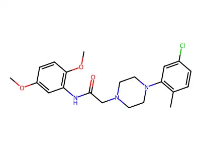 N-(2,5-Dimethoxyphenyl)-2-(4-(5-chloro-2-methylphenyl)piperazinyl)ethanamide structure