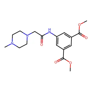 Methyl 3-(methoxycarbonyl)-5-(2-(4-methylpiperazinyl)acetylamino)benzoate structure