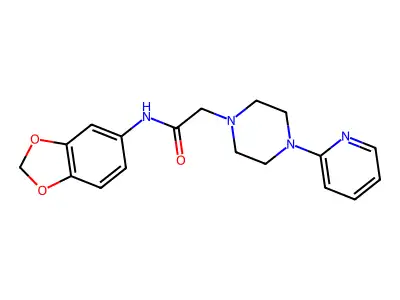 N-(1,3-benzodioxol-5-yl)-2-(4-pyridin-2-ylpiperazin-1-yl)acetamide structure