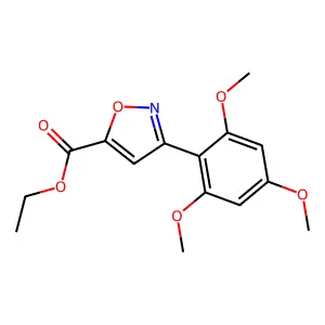 Ethyl 3-(2,4,6-trimethoxyphenyl)isoxazole-5-carboxylate structure
