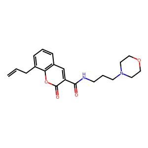 8-allyl-N-(3-morpholinopropyl)-2-oxo-2H-chromene-3-carboxamide structure