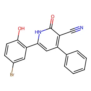6-(5-Bromo-2-hydroxyphenyl)-2-oxo-4-phenyl-1,2-dihydropyridine-3-carbonitrile structure