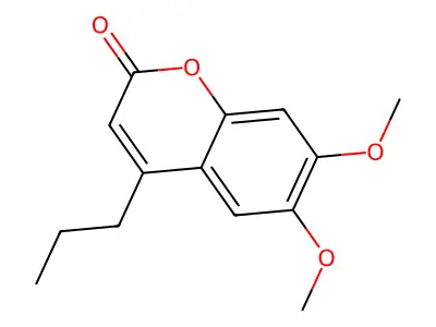 6,7-dimethoxy-4-propyl-2H-chromen-2-one structure
