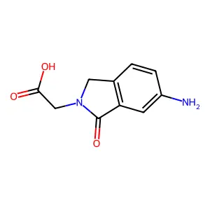 (6-amino-1-oxo-1,3-dihydro-2H-isoindol-2-yl)acetic acid structure