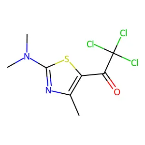 2,2,2-Trichloro-1-[2-(dimethylamino)-4-methyl-1,3-thiazol-5-yl]ethanone structure
