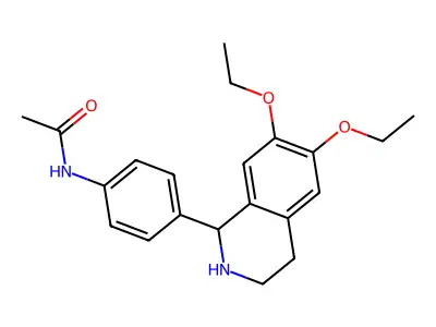 N-[4-(6,7-Diethoxy-1,2,3,4-tetrahydro-1-isoquinolinyl)phenyl]acetamide structure