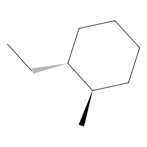Cyclohexane, 1-ethyl-2-methyl-, trans- structure