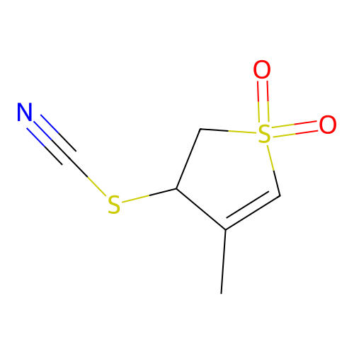 4-Methyl-1,1-dioxido-2,3-dihydrothiophen-3-yl thiocyanate structure