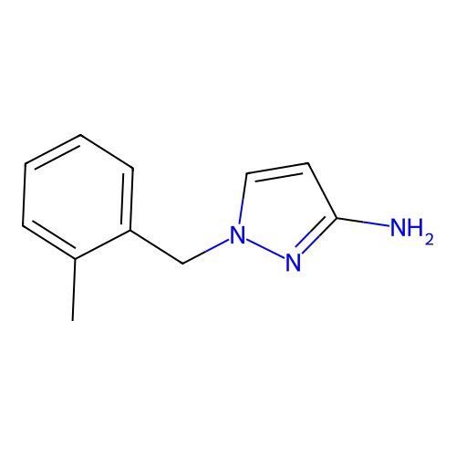 1-((2-methylphenyl)methyl)-1H-pyrazol-3-amine structure