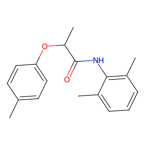 N-(2,6-dimethylphenyl)-2-(4-methylphenoxy)propanamide structure