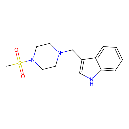 3-{[4-(methylsulfonyl)piperazin-1-yl]methyl}-1H-indole structure