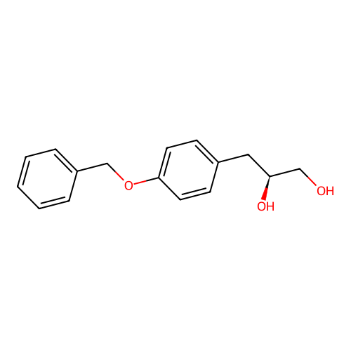 (2S)-3-(4-phenylmethoxyphenyl)propane-1,2-diol structure
