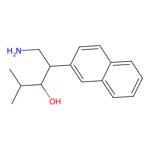 1-Amino-4-methyl-2-naphthalen-2-ylpentan-3-ol structure