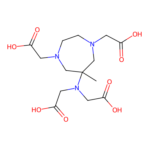 2,2'-((1,4-Bis(carboxymethyl)-6-methyl-1,4-diazepan-6-yl)azanediyl)diacetic acid structure