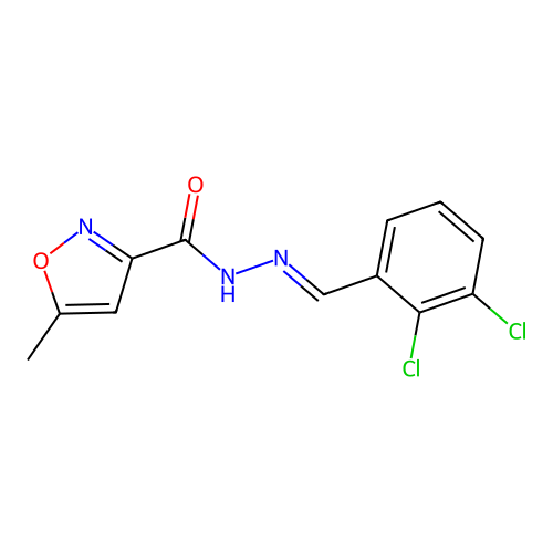 N'-(2,3-dichlorobenzylidene)-5-methyl-3-isoxazolecarbohydrazide structure